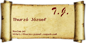 Thurzó József névjegykártya