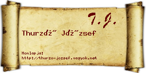 Thurzó József névjegykártya